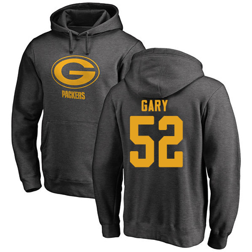 Men Green Bay Packers Ash #52 Gary Rashan One Color Nike NFL Pullover Hoodie Sweatshirts->nfl t-shirts->Sports Accessory